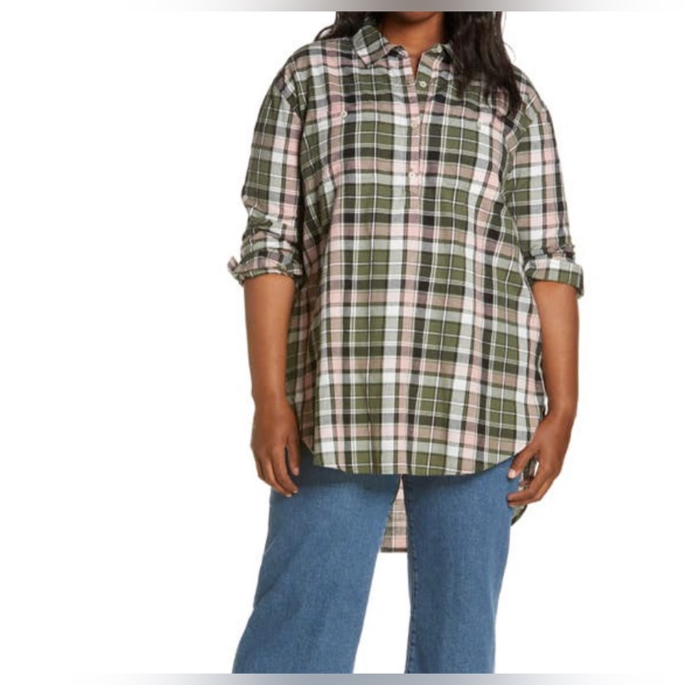 Caslon Plaid Long Sleeve SZ S